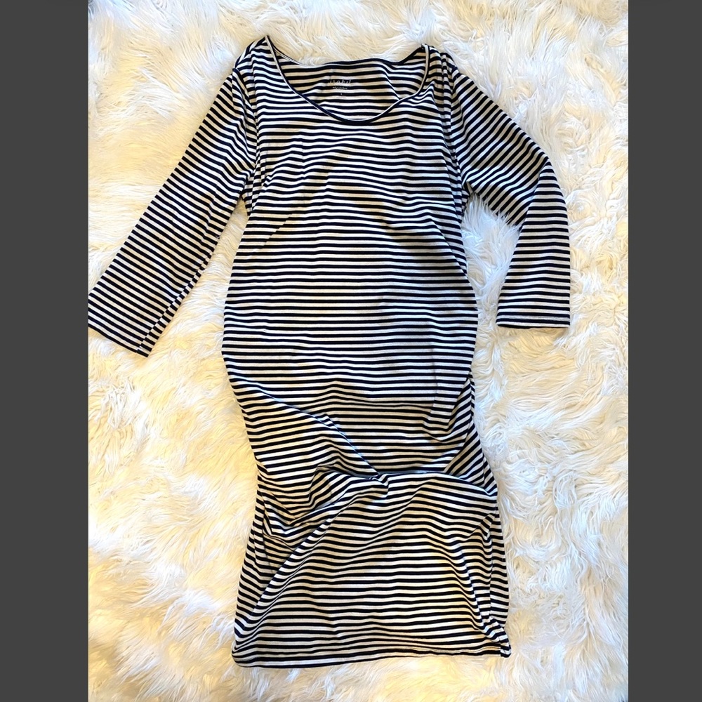 Striped maternity dress